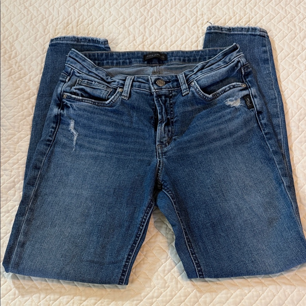 Silver Jeans Women's Straight Leg in Classic Blue